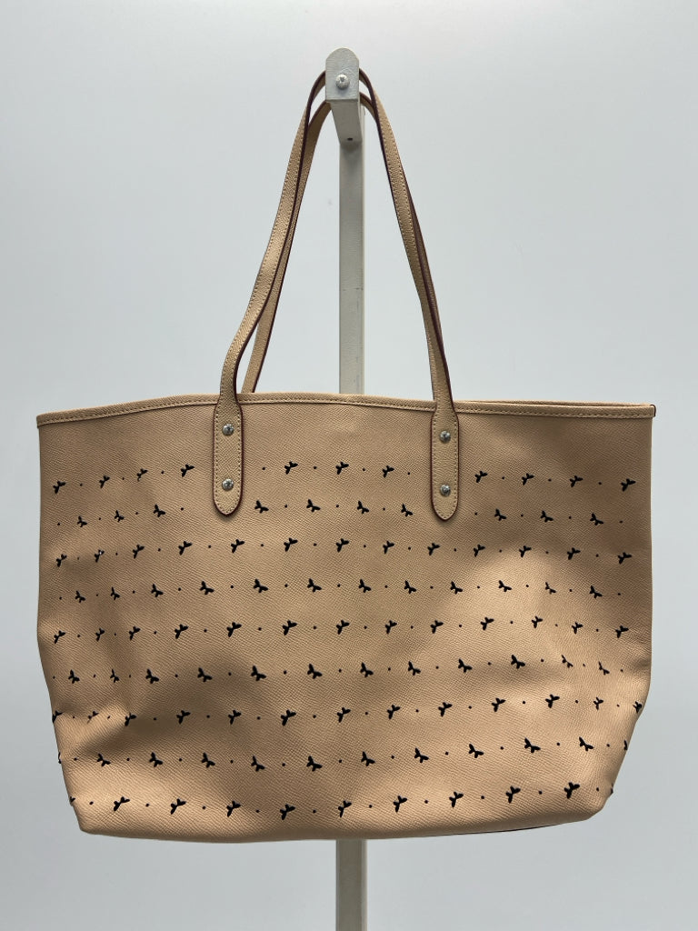 Coach Brown Perforated Butterfly City Tote 59345