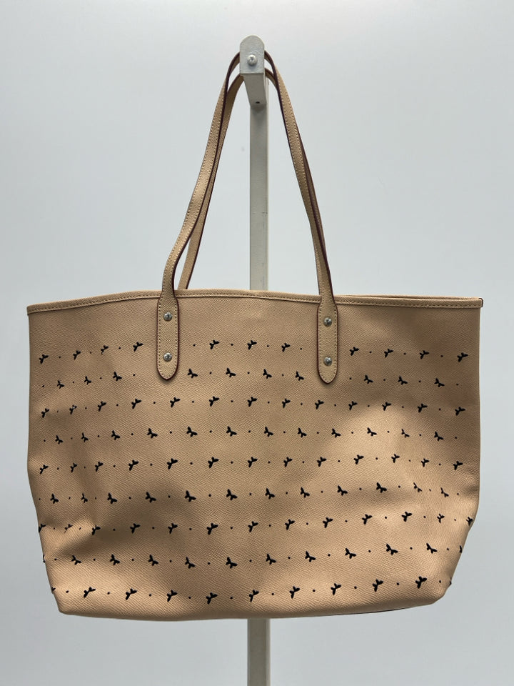 Coach Brown Perforated Butterfly City Tote 59345