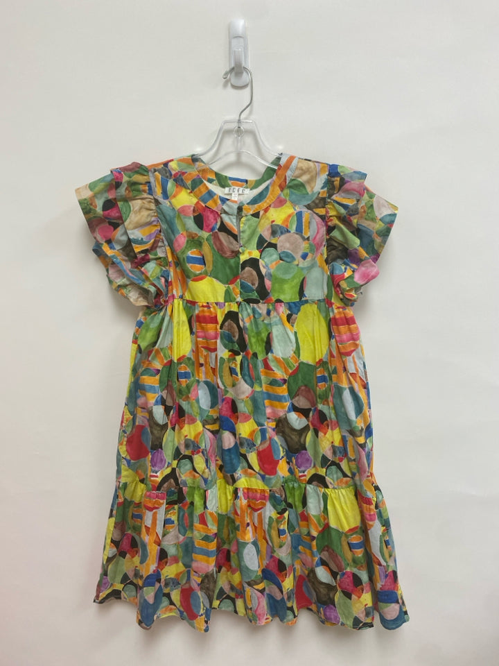 TCEC Size L Multi Color Ruffles Ladies Dress