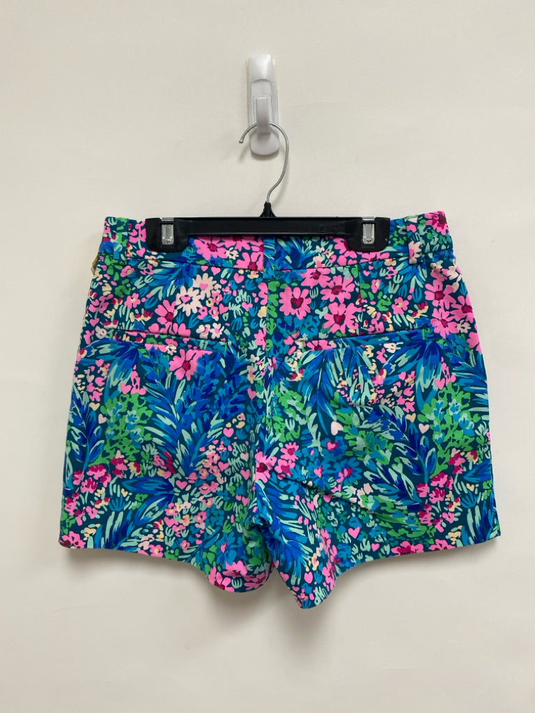 LILLY PULITZER Size 2 Blue/Green Pink Flowers Ladies Shorts
