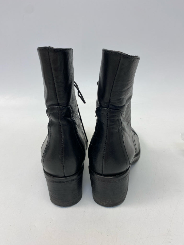 Size 38 Black Lace-up Boots