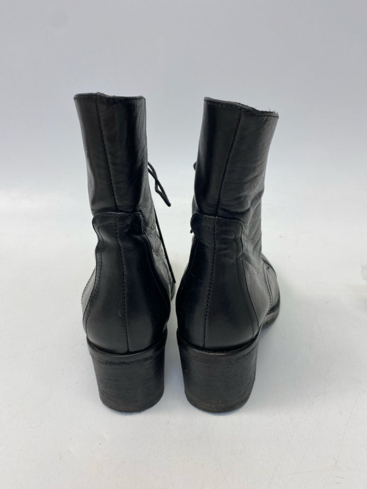 Size 38 Black Lace-up Boots