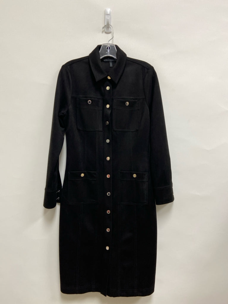 WHBM Size 4 Black Button Up Faux Suede Ladies Jacket
