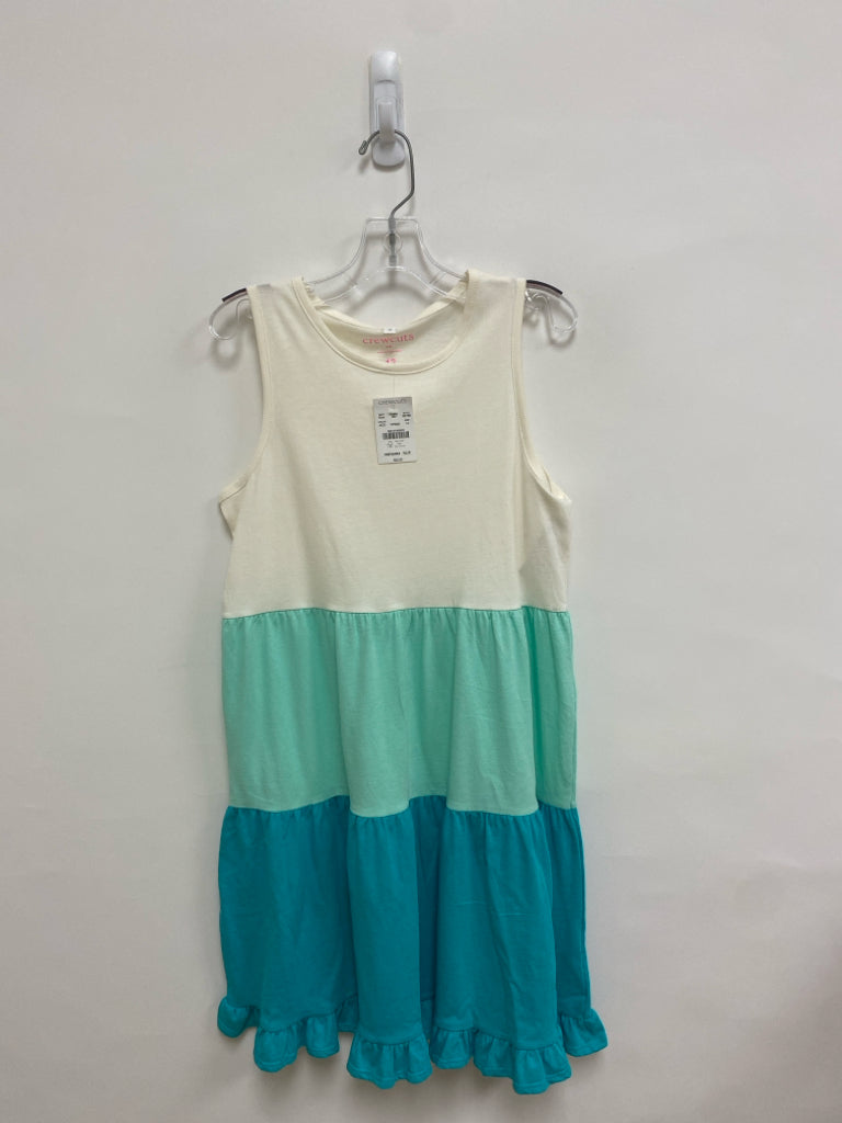 NWT Crew Cuts SIZE 12 White Seafoam Sleeveless Girl&