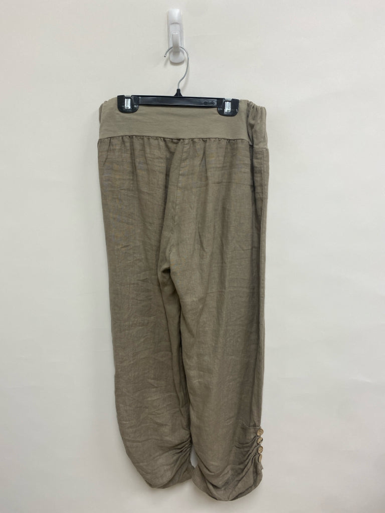 Size M Taupe Linen Ladies Pants
