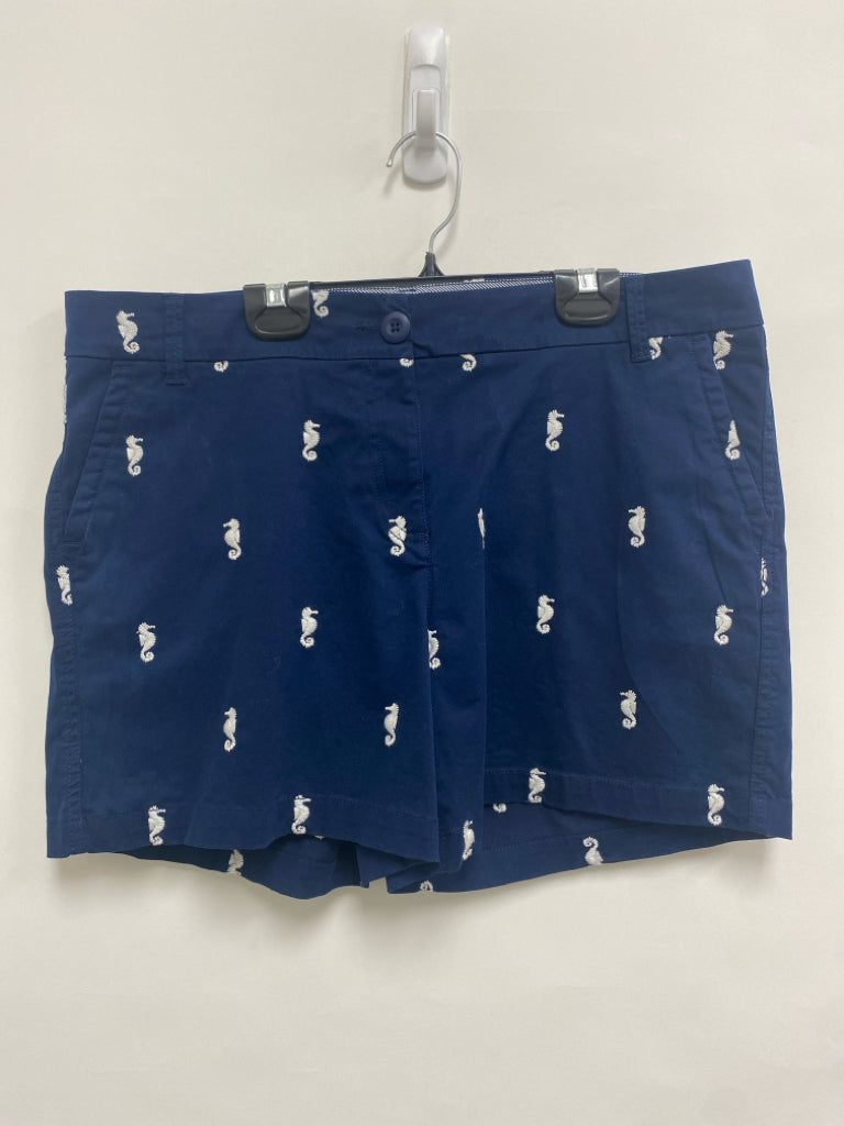 Crown &amp; Ivy Size 12 Navy White Seahorse Ladies Shorts