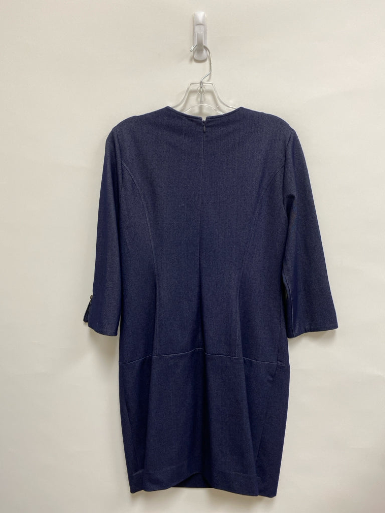 ETCETERA Size 6 Navy Chains Zip Down Ladies Dress