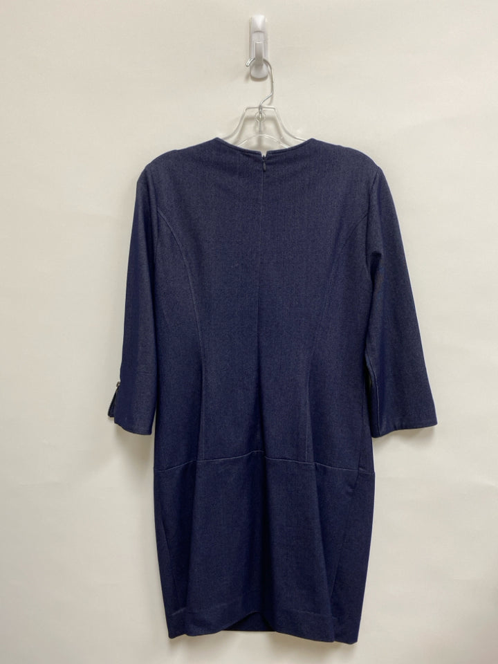 ETCETERA Size 6 Navy Chains Zip Down Ladies Dress
