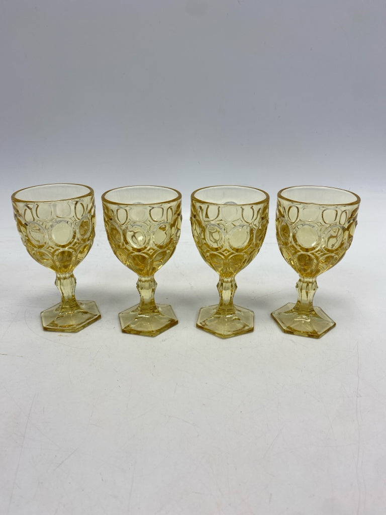 Yellow Thumbprint Glassware
