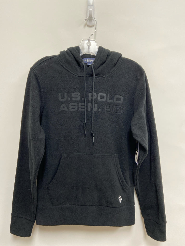 NWT U.S. POLO ASSN. Size XS Black Hooded Fleece Men&