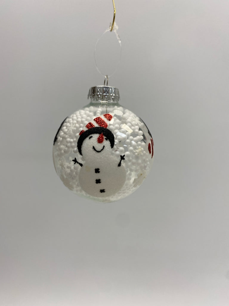 Clear Snowman Ornaments