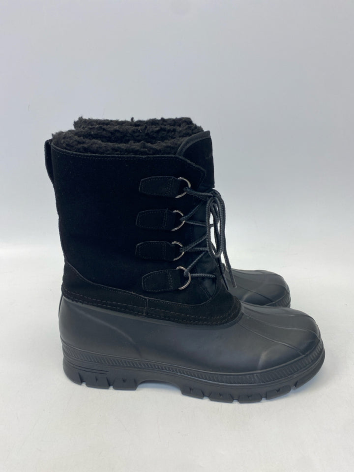 Lands End Size 11D  Black Lace-Up Men&