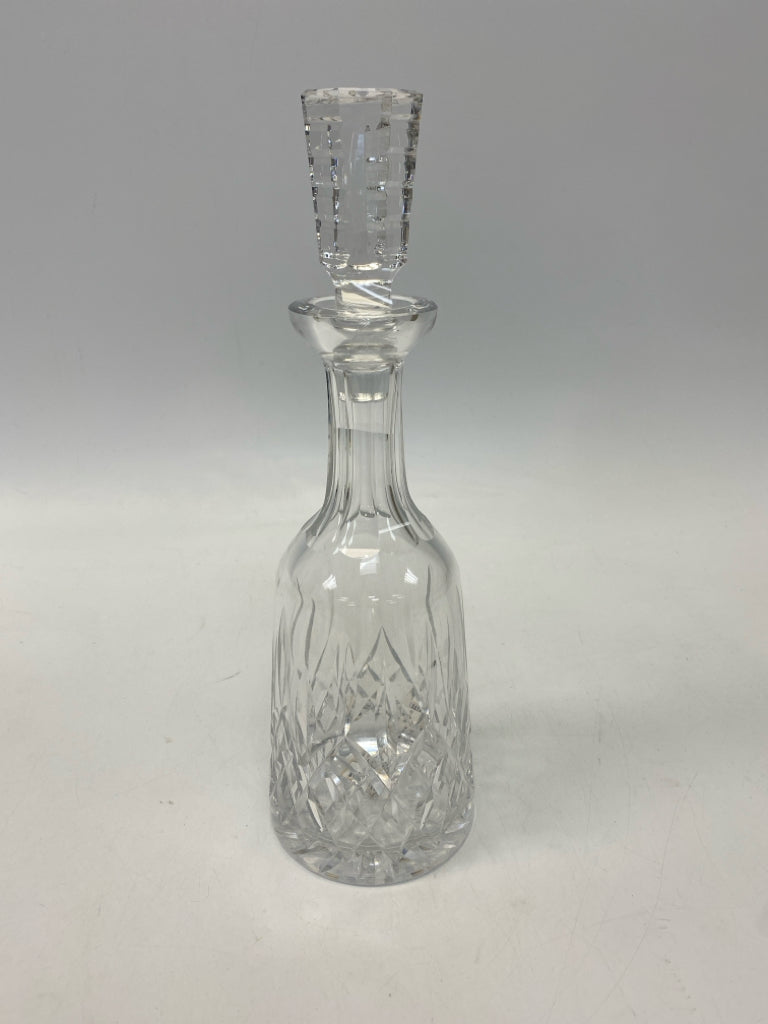 Clear Diamond Print Crystal Decanter