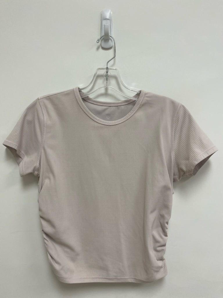 Lululemon Size S Pale Pink Ribbed Cropped Athletic Top