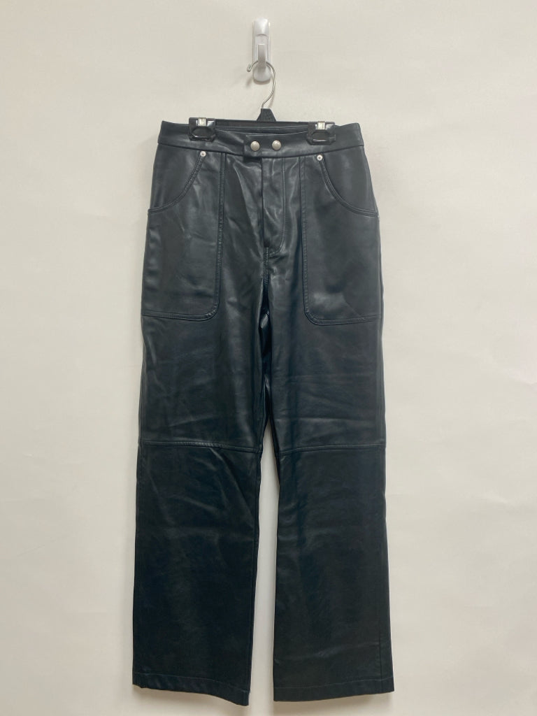 BlankNYC Size 27 Dark Green Wide Leg Faux Leather Ladies Pants