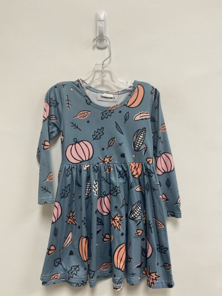 SIZE 4T Gray Pink/Orange Fall Girl&