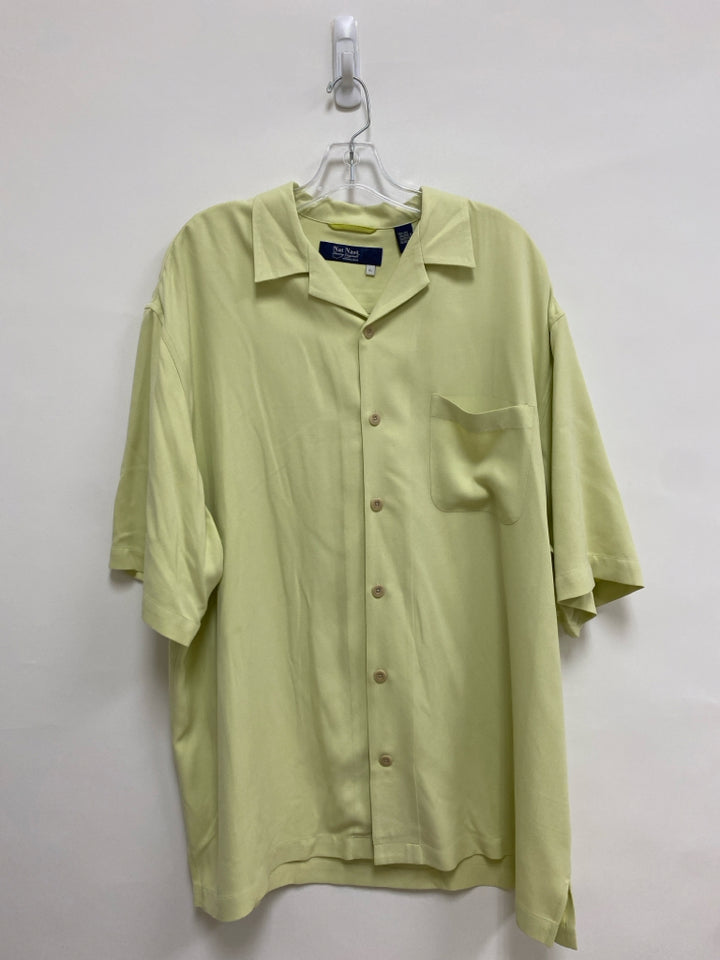 Nat Nast Size XL Pale Yellow Embroidered Silk Men&