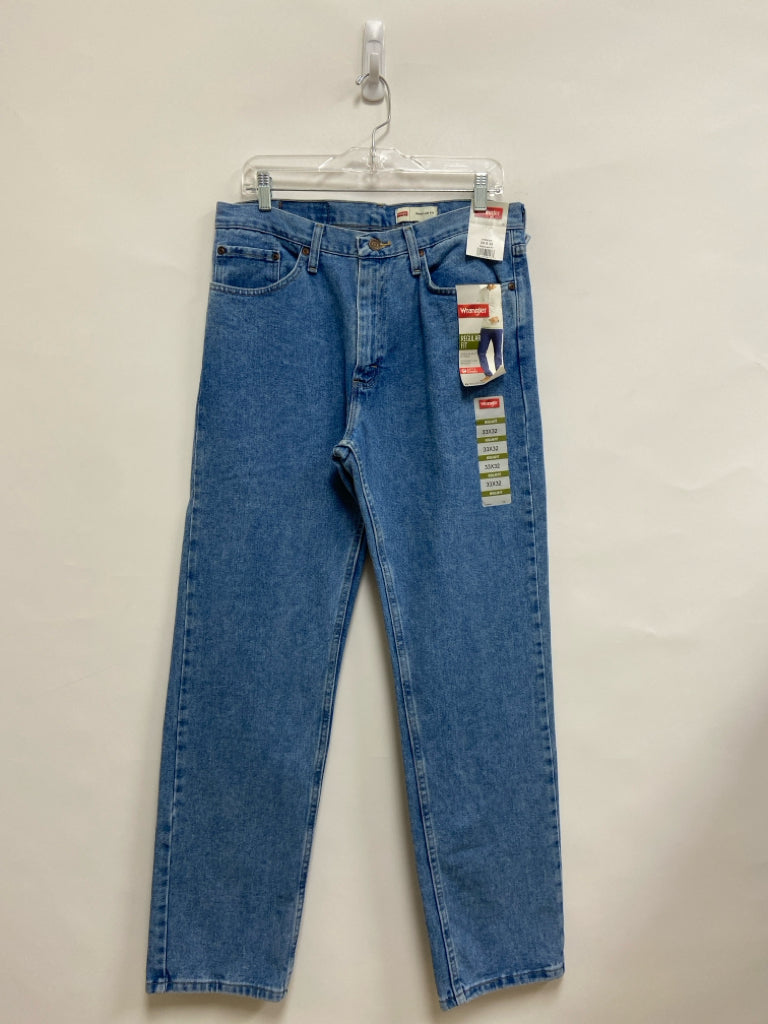 NWT Wrangler Size 33 Blue Denim Men&