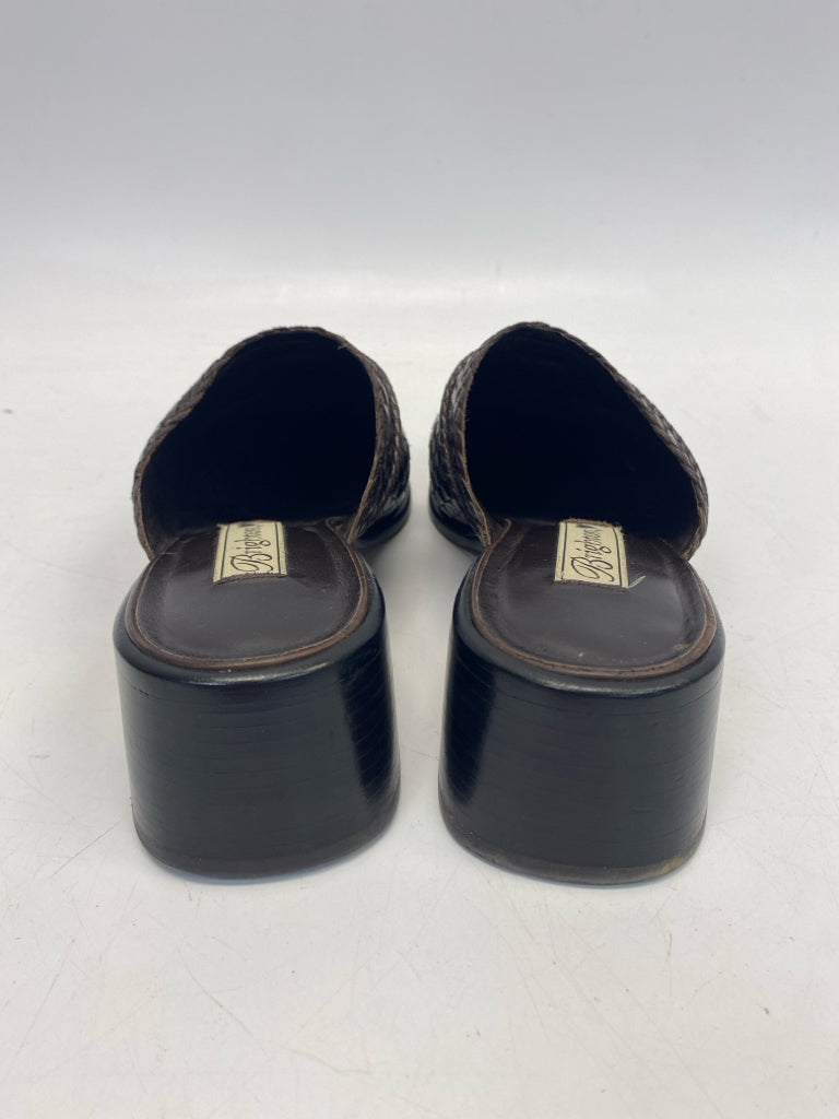 Brighton  Size 9 Dark Brown Woven Heels