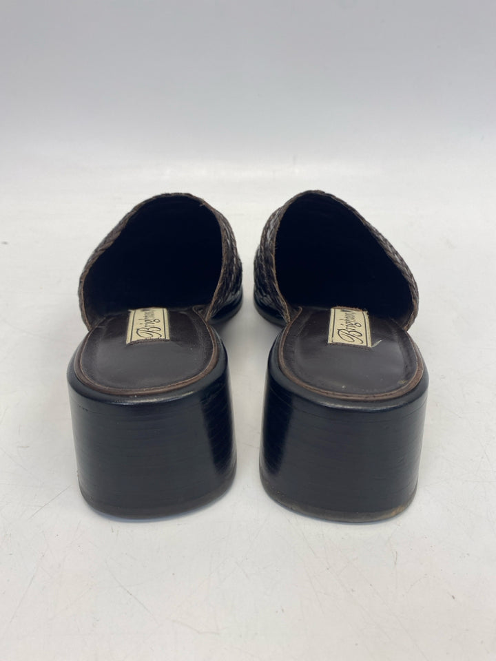 Brighton  Size 9 Dark Brown Woven Heels