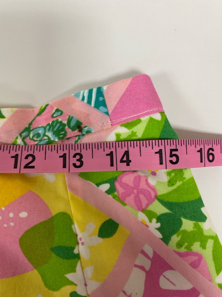 LILLY PULITZER Size M Pink Green/Multi Patches Ladies Skirt