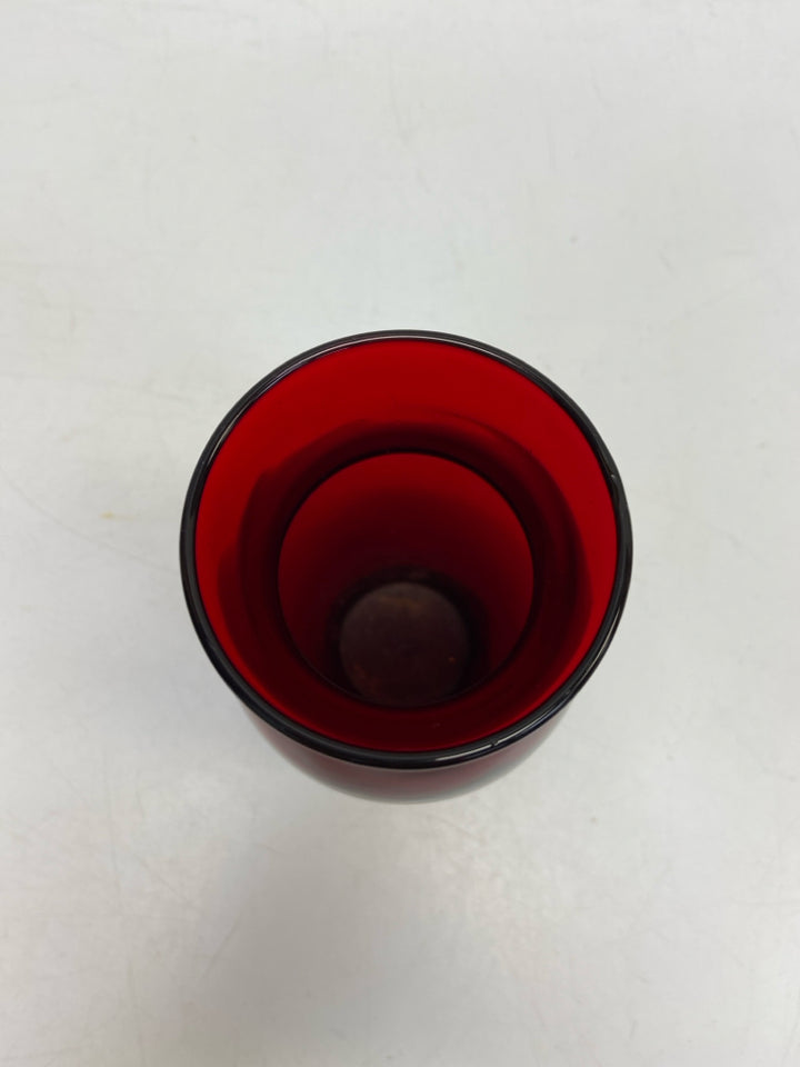 Red Glass Vase