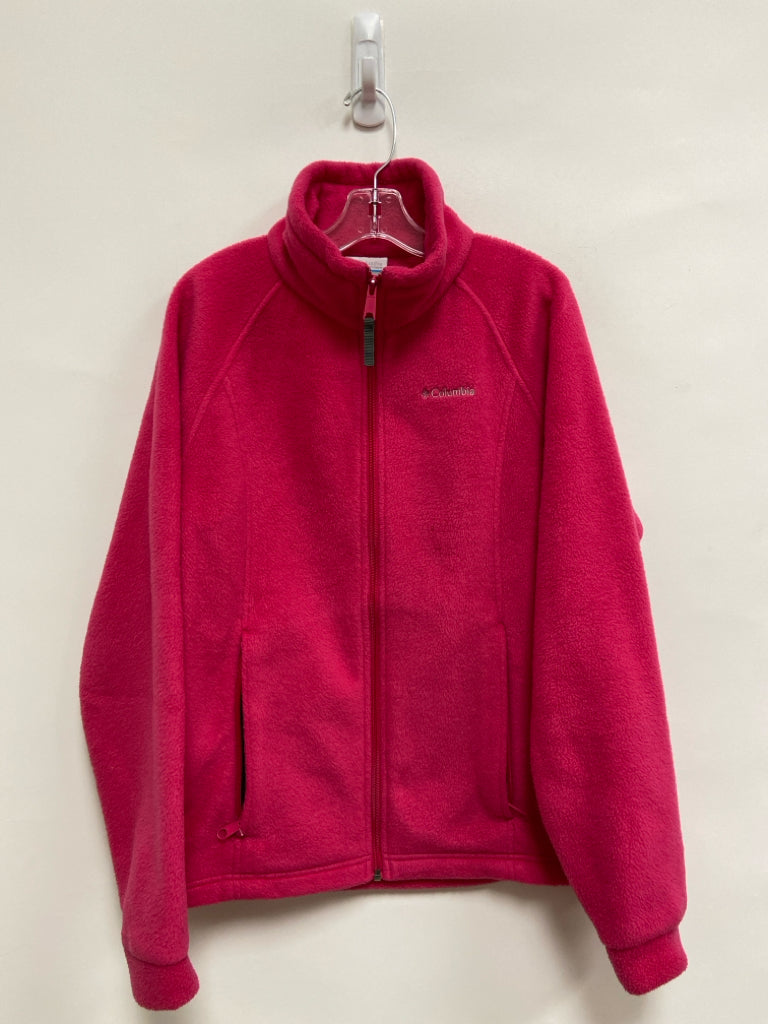 Columbia SIZE 14/16 Hot Pink Zip Down Fleece Girl&