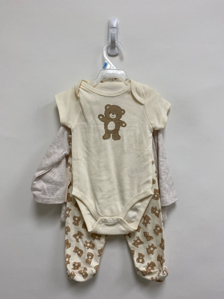 NWT SIZE 6-9M Beige/Brown Bears Boy&
