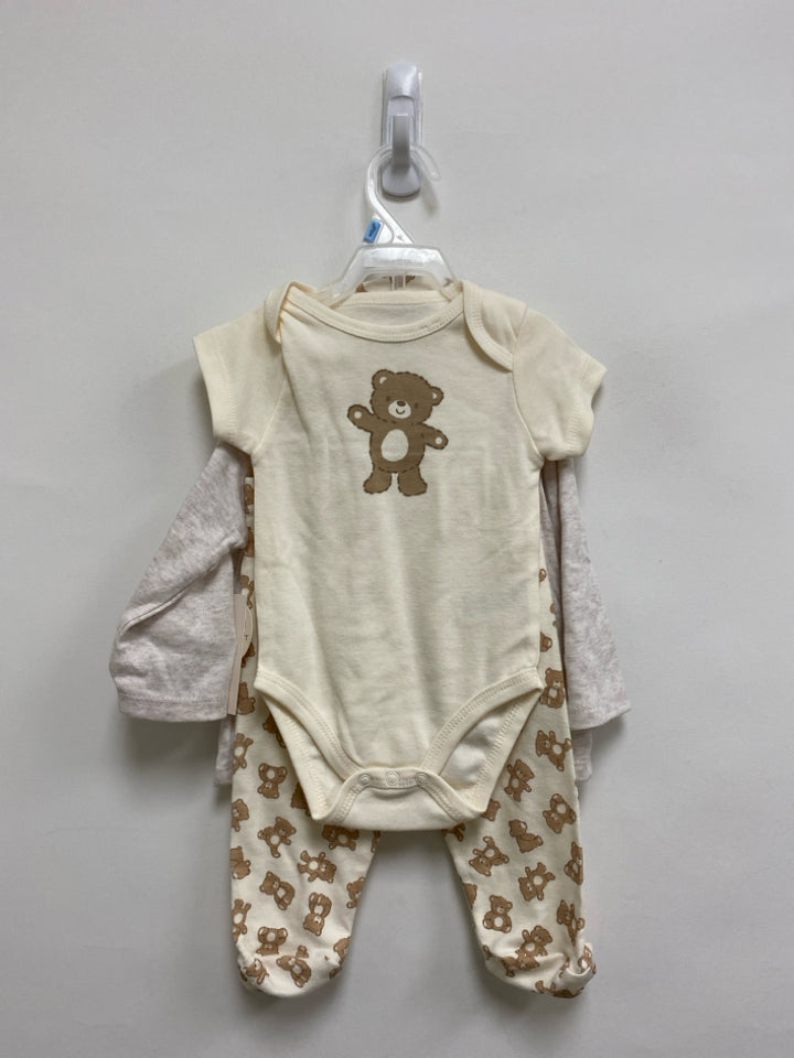 NWT SIZE 6-9M Beige/Brown Bears Boy&