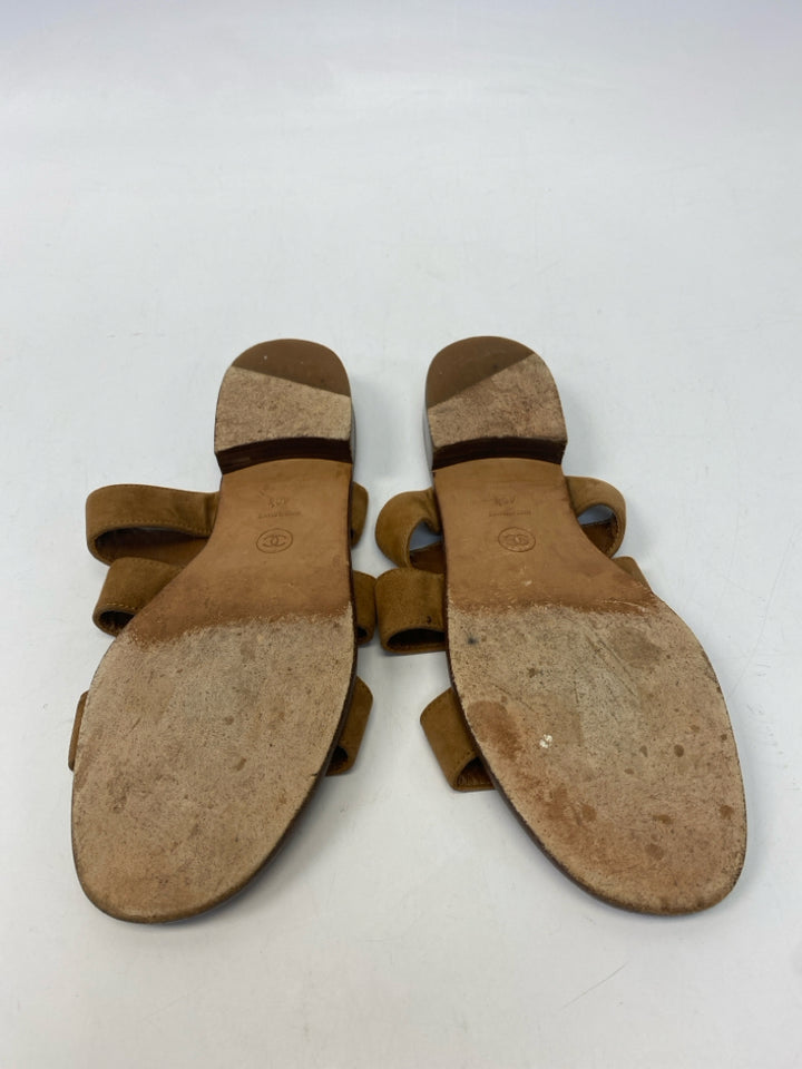 Chanel  Size 40.5 Brown Sandals