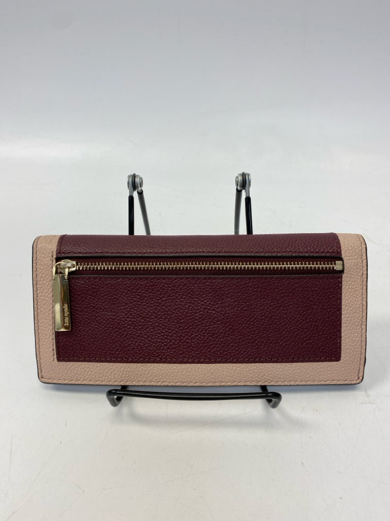 Kate Spade Burgundy Blush Trimmed Wallet