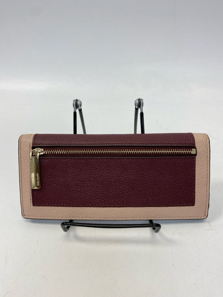 Kate Spade Burgundy Blush Trimmed Wallet