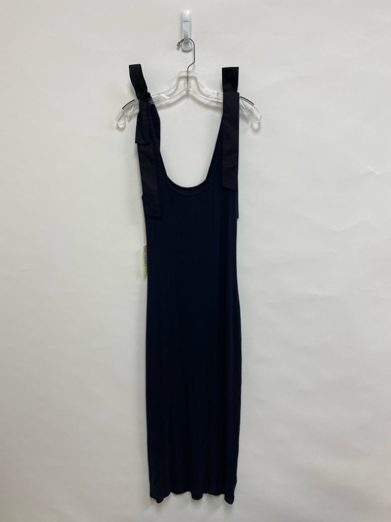 NWT SUMMERSALT Size L Black Ribbed Maxi Ladies Dress