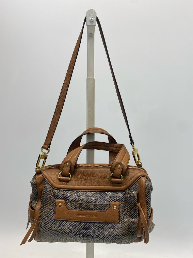 Aimee Kestenberg Brown Black Snakeprint Handbag
