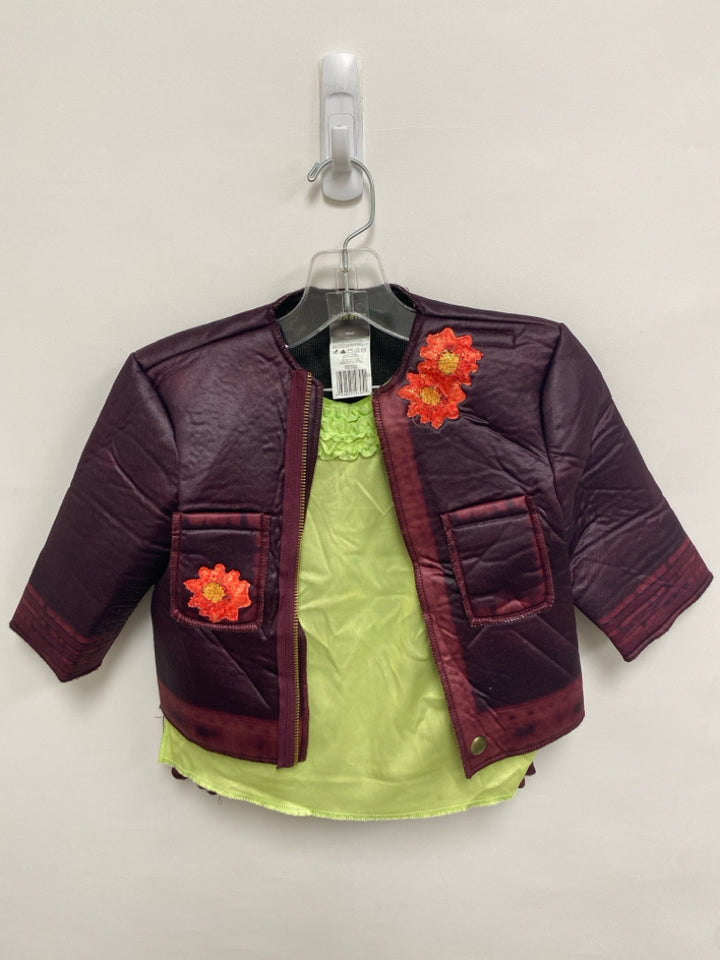 Disney SIZE 4/6 Burgundy Lime Green Girl&
