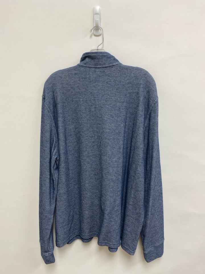 Lucky Brand Size XXL White/Navy Stripes Polo Men&