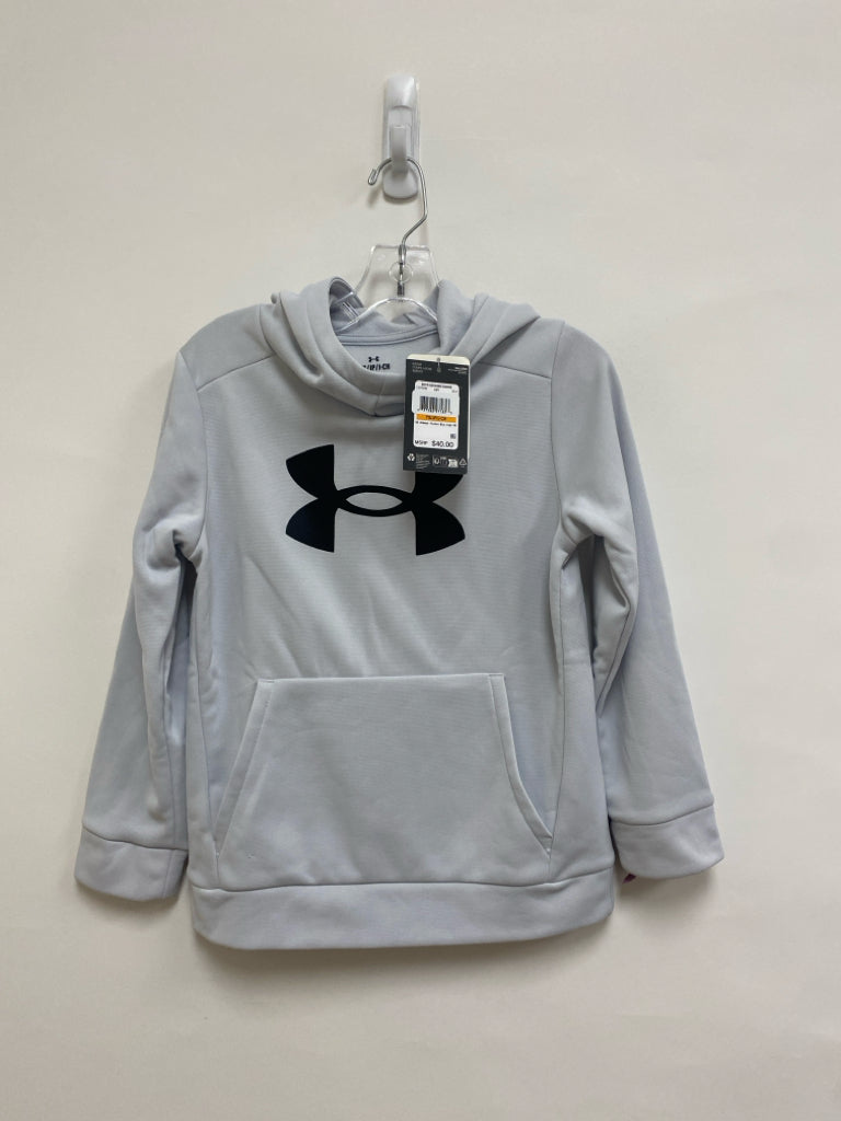 NWT Under Armour SIZE S Gray Logo Hooded Boy&