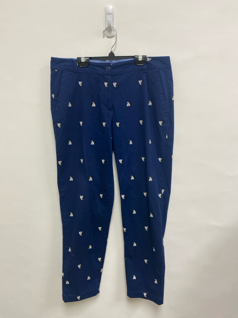 Talbots Size 8 Navy White Boats Ladies Pants