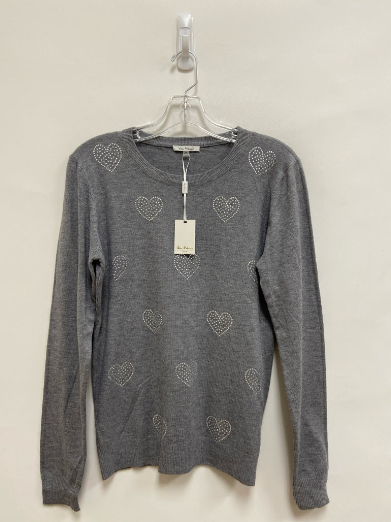 NWT Vila Milano Size M Gray Jeweled Ladies Sweater