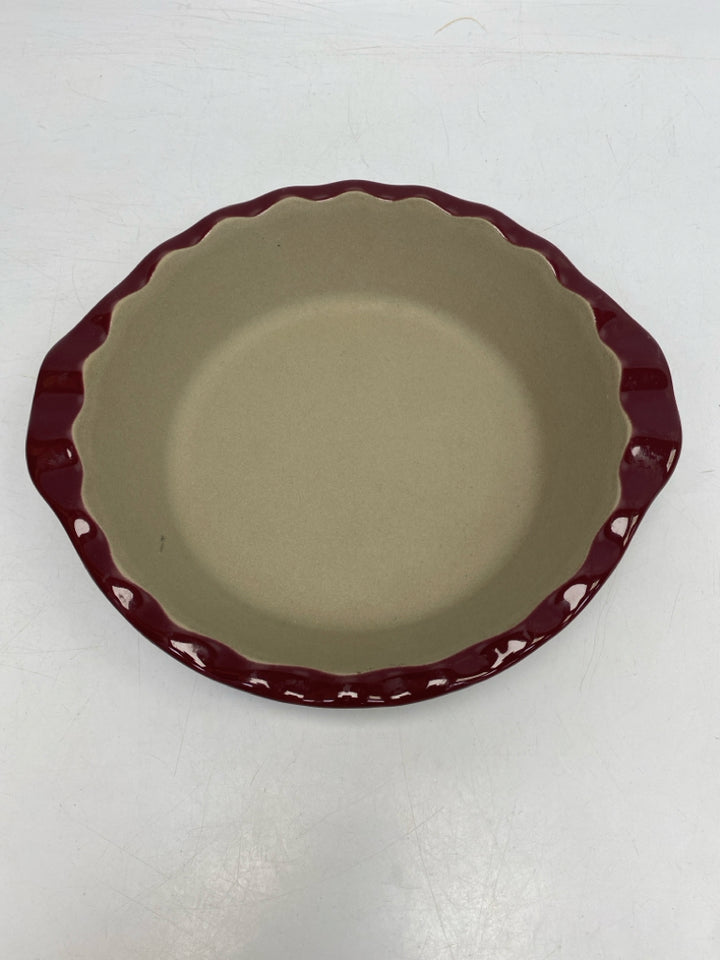Pampered Chef Burgundy Pie Plate