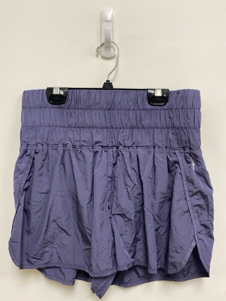 Free People Size L Blue Crinkle Athletic Shorts