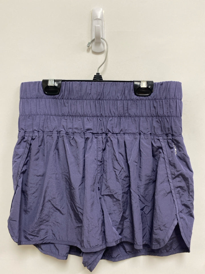 Free People Size L Blue Crinkle Athletic Shorts