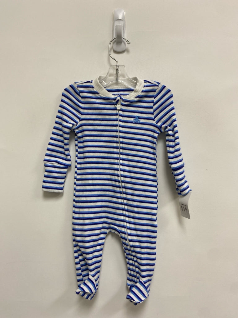 NWT Baby Gap SIZE 0-3M White Navy/Blue Stripes Boy&