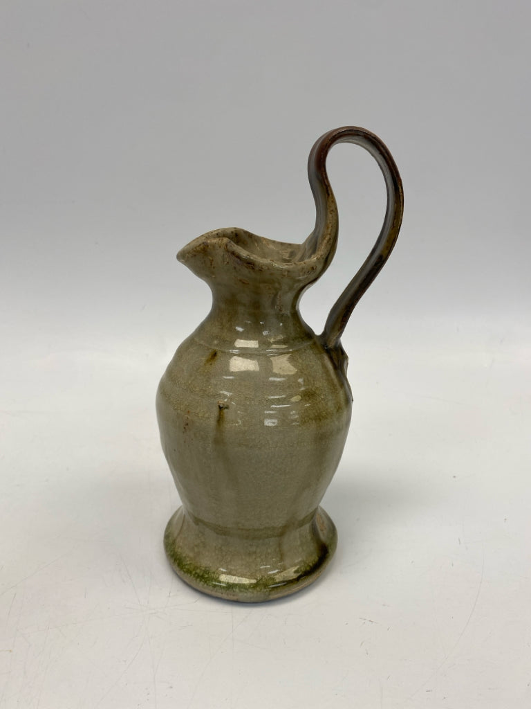 Tan Brown/Green Drip glaze Pottery