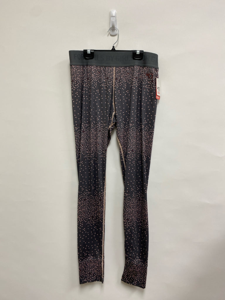NWT Kari Traa Size XL Gray/Pink Dots Athletic Leggings
