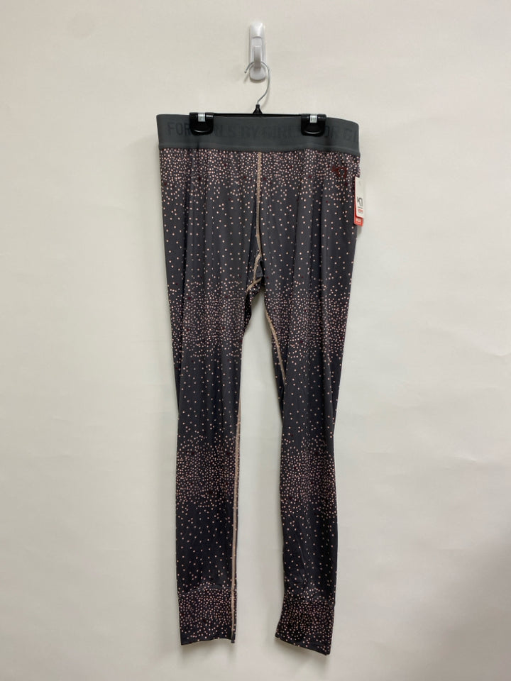 NWT Kari Traa Size XL Gray/Pink Dots Athletic Leggings