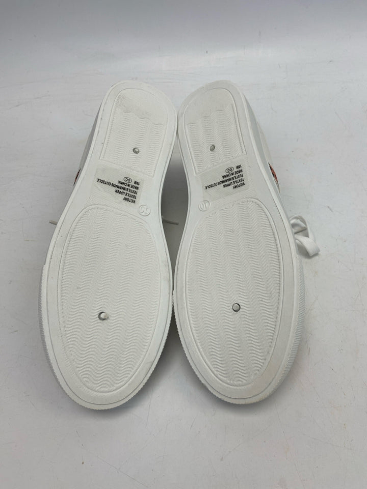 NWOT JellyPop  Size 10 White Brown/Blk Lace-up Sneakers