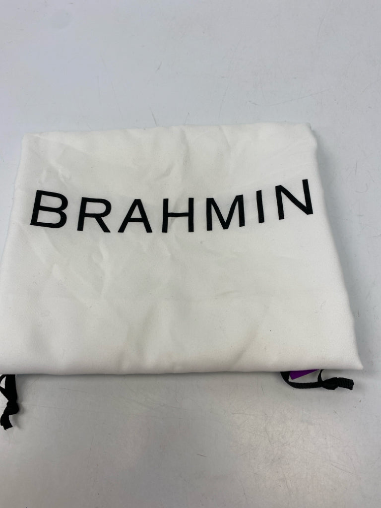 Brahmin Tan Gold Embossed Leather Handbag
