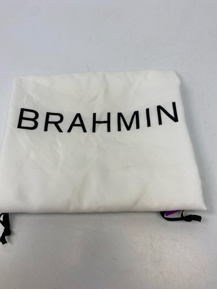 Brahmin Tan Gold Embossed Leather Handbag