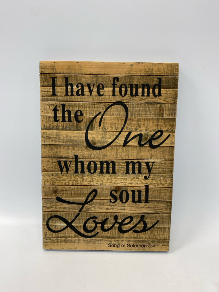 Natural Black Words Wood Wall Hanging